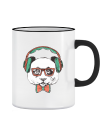 puodelis Hipster panda puodelis Hipster panda
